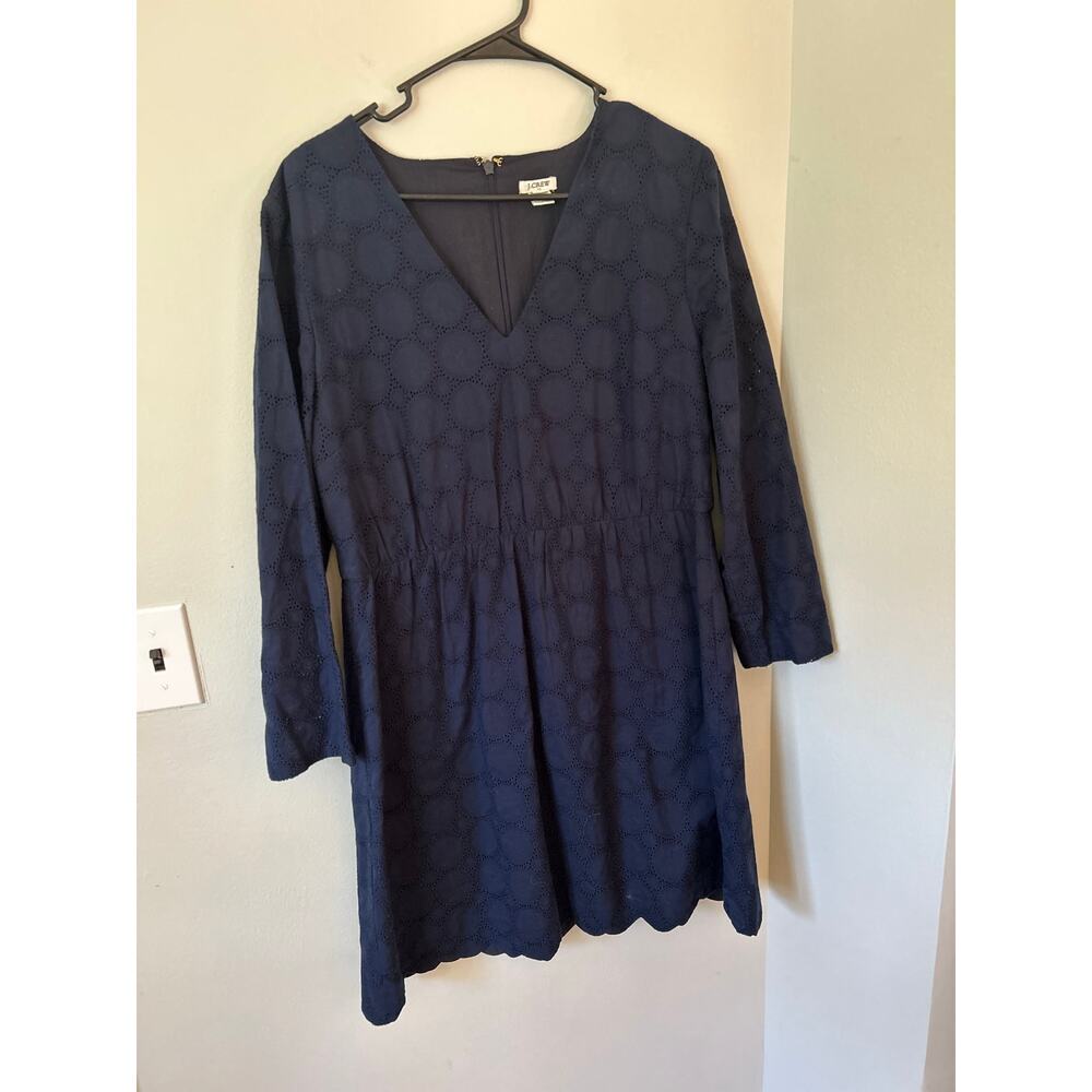 J.Crew Factory V-Neckline 100% CottonEyelet Lace Long Sleeves Size 12